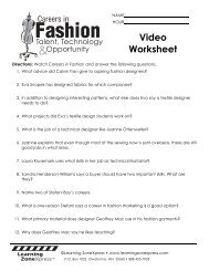 Video Worksheet - Learning Zone Express