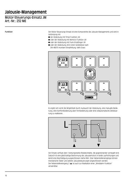 Jalousie-Management - Schalter und Systeme - Jung