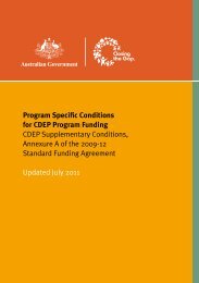 CDEP Supplementary Conditions, Annexure A of the 2009-12 ...