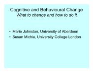 Cognitive and Behavioural Change - ICEBeRG - GReBECI