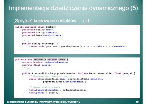 Modelowanie SystemÃ³w Informacyjnych (MSI) - pjwstk