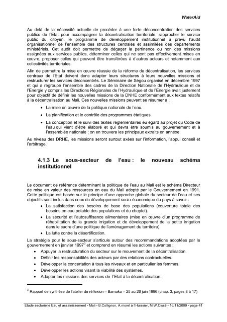 Rapport Mali - ACT - Advanced Communication Technologies