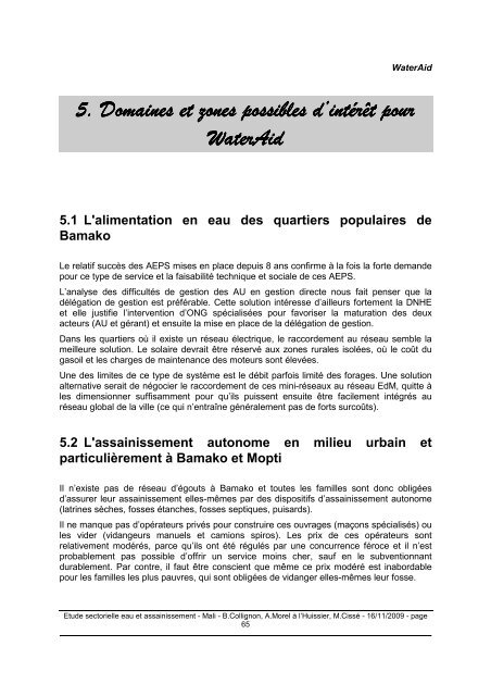 Rapport Mali - ACT - Advanced Communication Technologies