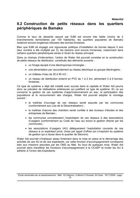 Rapport Mali - ACT - Advanced Communication Technologies