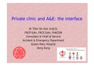 Private clinic and A&E: the interface