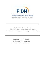 PERBADANAN INSURANS DEPOSIT MALAYSIA - PIDM