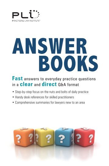 answer books - Practising Law Institute