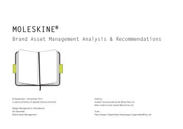 MOLESKINE – Brand Asset Management Analysis ...