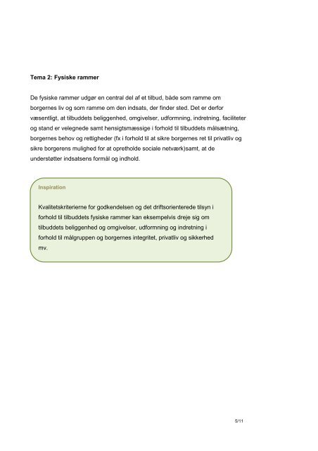 Model for vurdering af kvaliteten i sociale tilbud - Socialstyrelsen