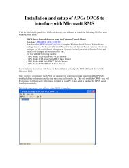 Installation and setup of APGs OPOS to interface with Microsoft RMS