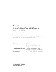 User's Guide (pdf) - OpenVMS Systems - HP