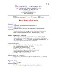 Total Human IgA Assay - Diagnostic Automation : Cortez Diagnostics