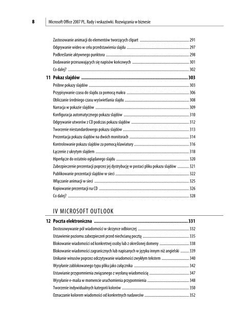 Microsoft Office 2007 PL. Rady i wskazÃ³wki. RozwiÄzania ... - Structum