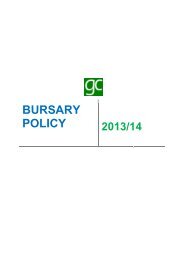 BURSARY POLICY - Greenhead College