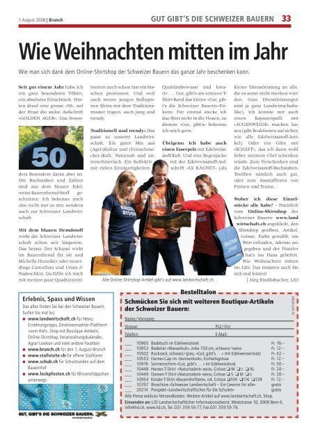 Brunch-Zeitung 2008 - Link Grischun