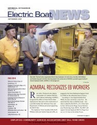 ADMIRAL RECOGNIZES EB WORKERS - Electric Boat Corporation