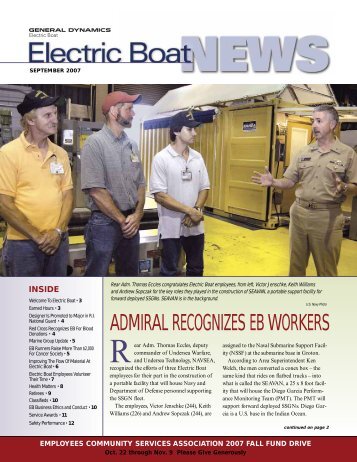 ADMIRAL RECOGNIZES EB WORKERS - Electric Boat Corporation