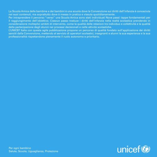 VERSO UNA SCUOLA AMICA - Unicef