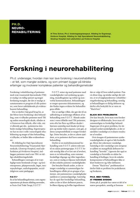 [pdf] Forskning i neurorehabilitering