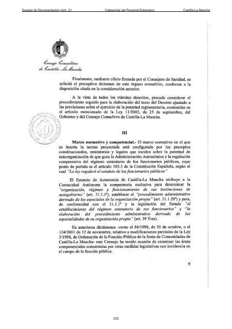 Dossier nÃºm. 21. Proyecto de Ley de creaciÃ³n de las CategorÃ­as de ...