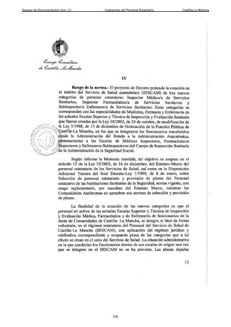 Dossier nÃºm. 21. Proyecto de Ley de creaciÃ³n de las CategorÃ­as de ...