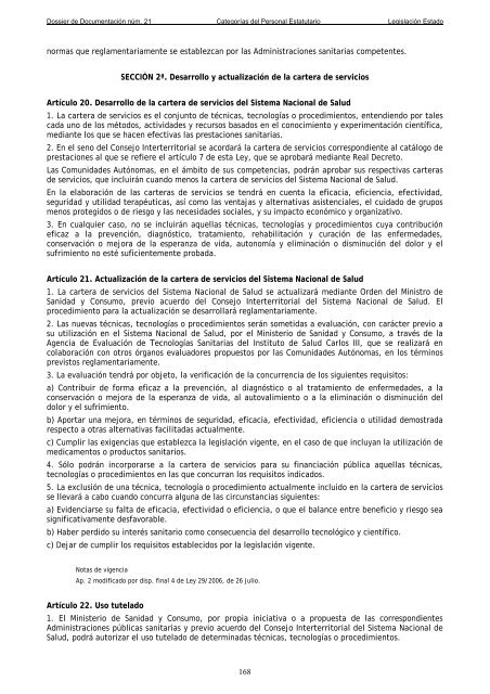 Dossier nÃºm. 21. Proyecto de Ley de creaciÃ³n de las CategorÃ­as de ...