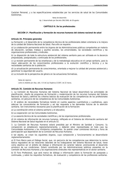 Dossier nÃºm. 21. Proyecto de Ley de creaciÃ³n de las CategorÃ­as de ...