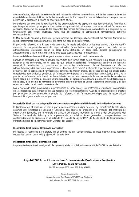 Dossier nÃºm. 21. Proyecto de Ley de creaciÃ³n de las CategorÃ­as de ...