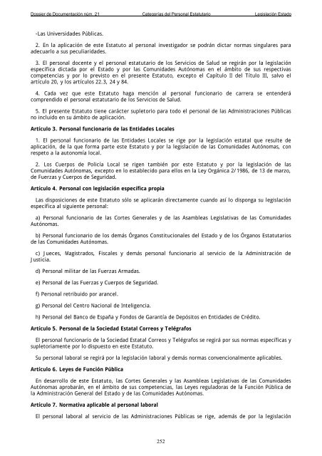 Dossier nÃºm. 21. Proyecto de Ley de creaciÃ³n de las CategorÃ­as de ...