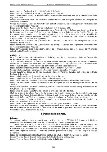 Dossier nÃºm. 21. Proyecto de Ley de creaciÃ³n de las CategorÃ­as de ...