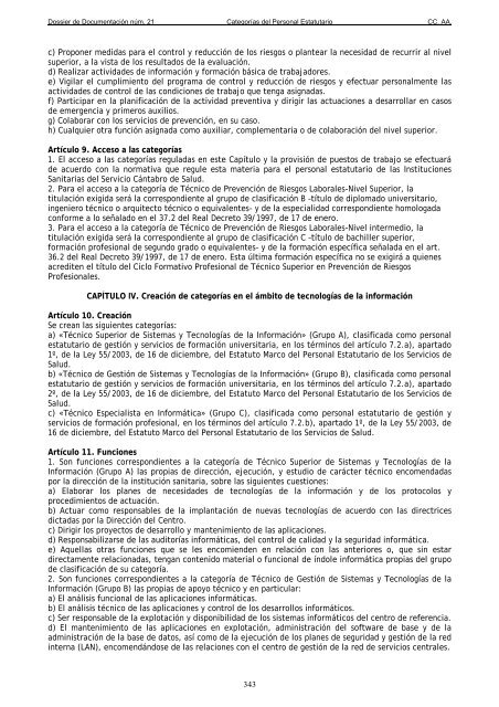 Dossier nÃºm. 21. Proyecto de Ley de creaciÃ³n de las CategorÃ­as de ...