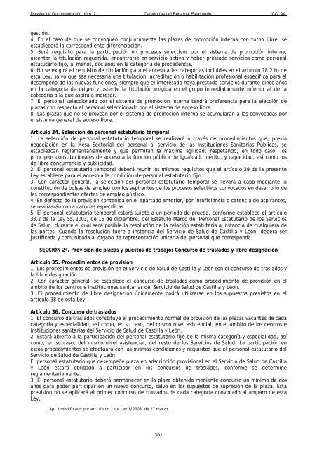 Dossier nÃºm. 21. Proyecto de Ley de creaciÃ³n de las CategorÃ­as de ...