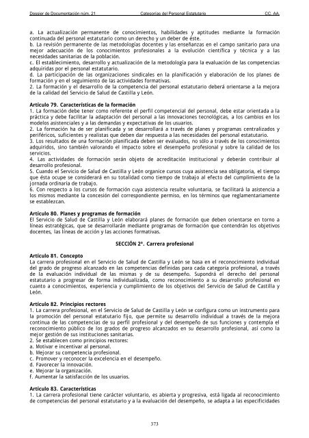 Dossier nÃºm. 21. Proyecto de Ley de creaciÃ³n de las CategorÃ­as de ...