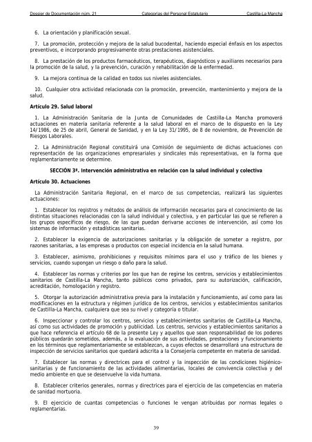 Dossier nÃºm. 21. Proyecto de Ley de creaciÃ³n de las CategorÃ­as de ...