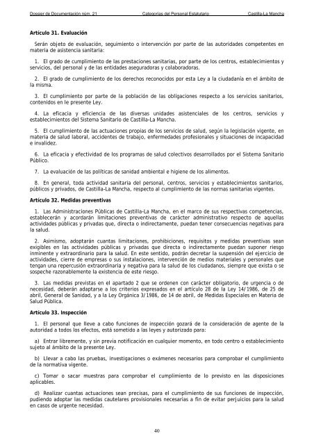 Dossier nÃºm. 21. Proyecto de Ley de creaciÃ³n de las CategorÃ­as de ...