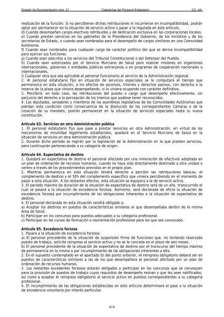 Dossier nÃºm. 21. Proyecto de Ley de creaciÃ³n de las CategorÃ­as de ...