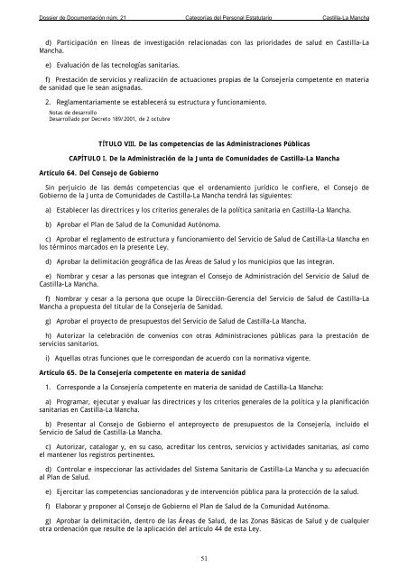 Dossier nÃºm. 21. Proyecto de Ley de creaciÃ³n de las CategorÃ­as de ...