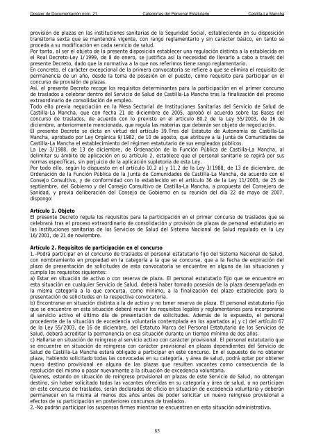 Dossier nÃºm. 21. Proyecto de Ley de creaciÃ³n de las CategorÃ­as de ...