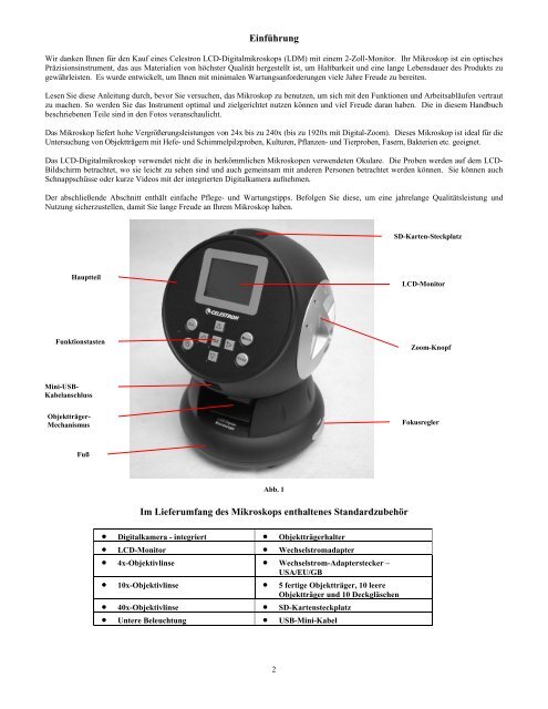 INSTRUCTION MANUAL LCD Digital Microscope (LDM)