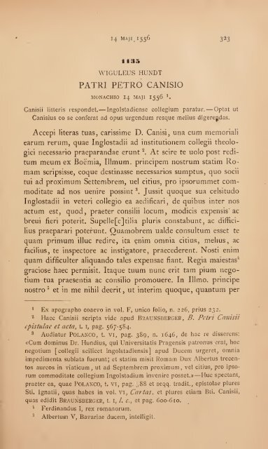 Epistolae mixtae, ex variis Europae locis ab anno 1537 ad ... - Libr@rsi