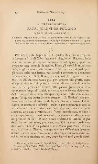 Epistolae mixtae, ex variis Europae locis ab anno 1537 ad ... - Libr@rsi