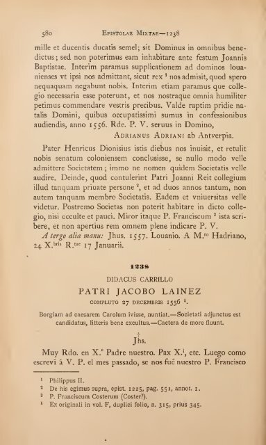 Epistolae mixtae, ex variis Europae locis ab anno 1537 ad ... - Libr@rsi