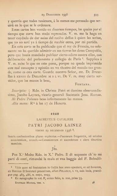 Epistolae mixtae, ex variis Europae locis ab anno 1537 ad ... - Libr@rsi