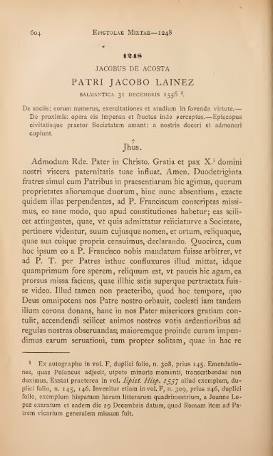 Epistolae mixtae, ex variis Europae locis ab anno 1537 ad ... - Libr@rsi