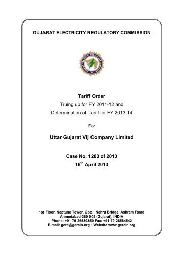 Uttar Gujarat Vij Company Limited - GERC