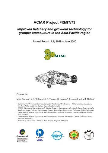 ACIAR Project FIS/97/73 - Library - Network of Aquaculture Centres ...