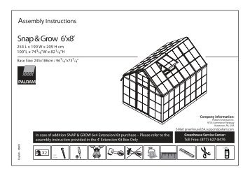 Snap & Grow 6'x8' - International Greenhouse Company