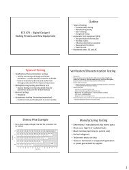 Types of testing, Types of tests