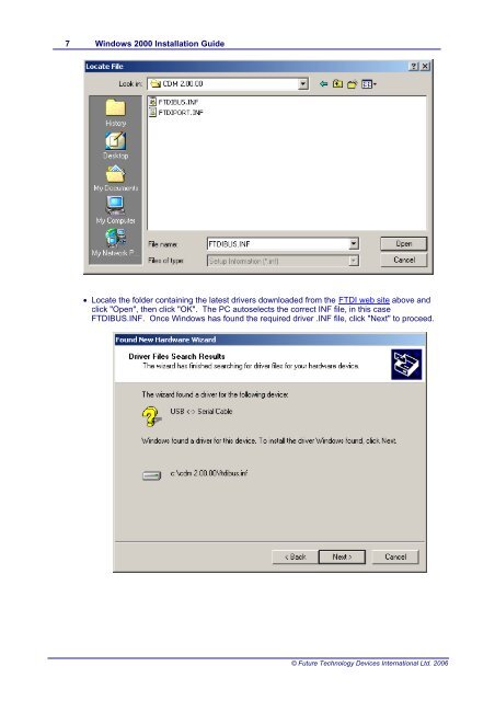 Windows 2000 Installation Guide - FTDI