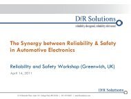 The Synergy between Reliability & Safety in ... - DfR Solutions